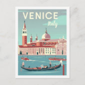Venetië Italië Vintage Beroemde Reisplaats Briefkaart (Voorkant)