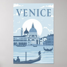 Venetië Italië Vintage Beroemde Reisplaats Poster