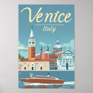Venetië Italië Vintage Beroemde Reisplaats Poster