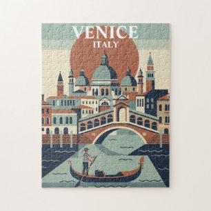 Venetië Italië Vintage Reis Gondel Kanaal Legpuzzel