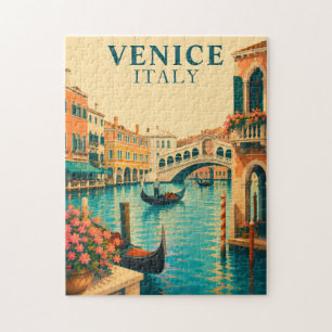 Venetië Italië Vintage Reis Grote Kanaal Gondel Legpuzzel