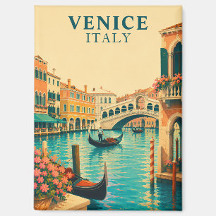 Venetië Italië Vintage Reis Grote Kanaal Gondel Magneet