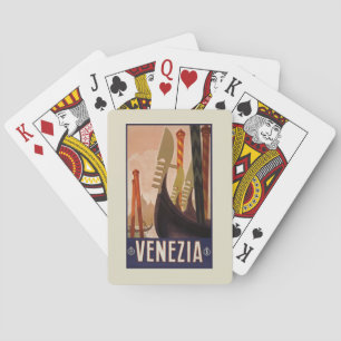 Venetië Italië Vintage Reisposter Pokerkaarten