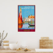 Venetië Italië Vintage Reisposter Poster (Keuken)