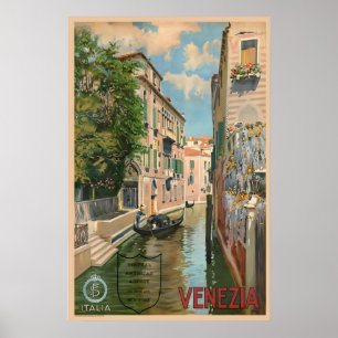 Venetië Italië Vintage Reisposter Print