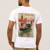 Venetië Italië vintage reisposter T-shirt (Achterkant)