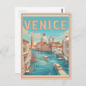 Venetië, Italië Vintage reizen Briefkaart (Voorkant / Achterkant)