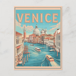 Venetië, Italië Vintage reizen Briefkaart