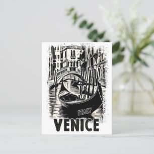 Venetië Italië Vintage Reizen Briefkaart Retro Art