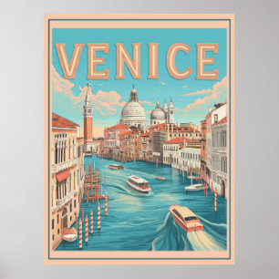 Venetië, Italië Vintage reizen Poster
