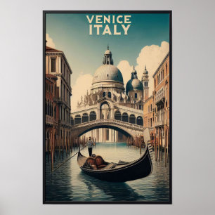Venetië Italië Vintage Reizen Poster