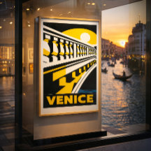 Venetië Italië Vintage Retro Geometrische Kunst Po