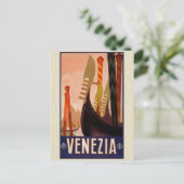 Venetië, Italië Vintage Travel Briefkaart (Staand voorkant)