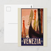 Venetië, Italië Vintage Travel Briefkaart (Voorkant / Achterkant)