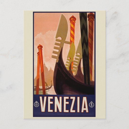 Venetië, Italië Vintage Travel Briefkaart (Voorkant)