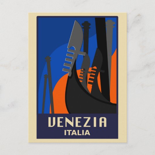 Venetië, Italië Vintage Travel Briefkaart (Voorkant)