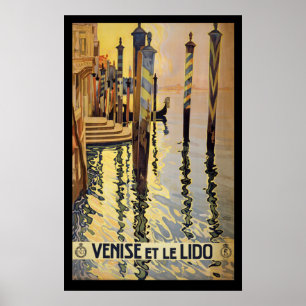 Venetië, Italië Vintage Travel Poster