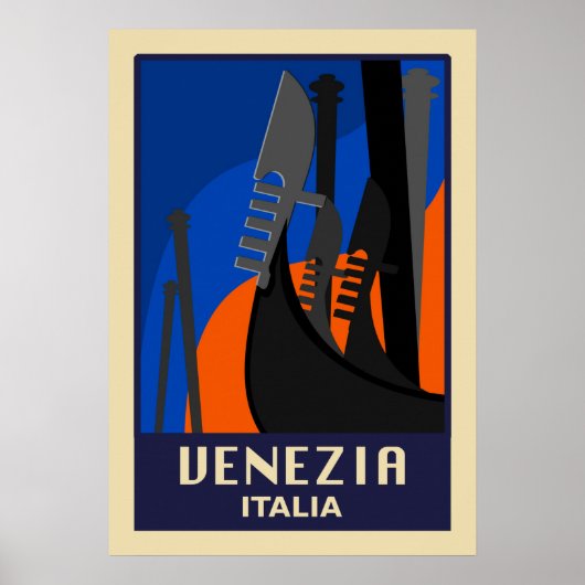 Venetië, Italië Vintage Travel Poster (Voorkant)