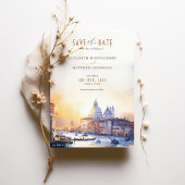 Venetië Italië Waterfront Bewaar de datum Kaart