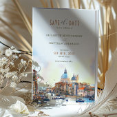 Venetië Italië Waterfront Save the Date Kaart