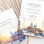 Venetië Italië Waterfront Save the Date Kaart