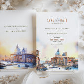 Venetië Italië Waterfront Save the Date Kaart