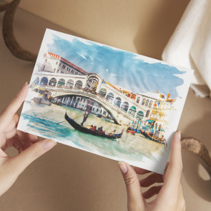 Venetië, Italië - Waterverf Briefkaart