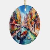 Venetië Italië Waterverf Keramische Kerst Keramisch Ornament (Rechts)