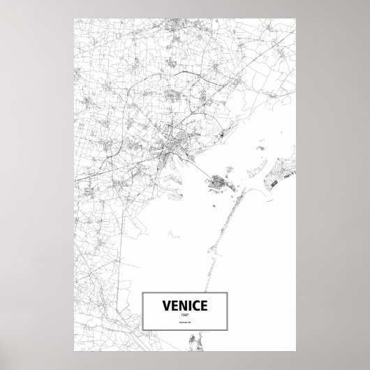 Venetië, Italië (zwart op wit) Poster (Voorkant)