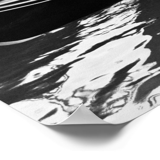 Venetië Italië zwart-wit landschap P Triptych Poster (Hoek)