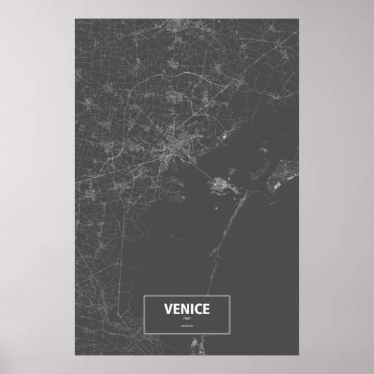 Venetië, Italië (zwart wit) Poster (Voorkant)