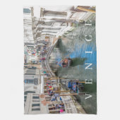 Venetië kanaal en brug uitzicht theedoek (Verticaal)