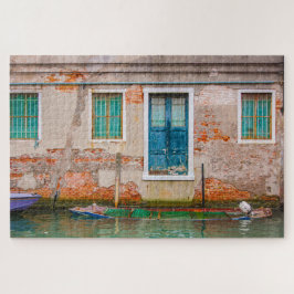 Venetië-kanaal en wrak-boot, Italië Legpuzzel