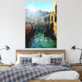 Venetië Kanaal Gondola Italiaanse Architectuur Fot Canvas Afdruk (Insitu (Slaapkamer))