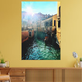 Venetië Kanaal Gondola Italiaanse Architectuur Fot Canvas Afdruk (Insitu (Woonkamer))