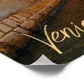 Venetië - kanaal Living  Little Bridge Poster (Hoek)