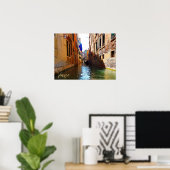 Venetië - kanaal Living  Little Bridge Poster (Thuiskantoor)