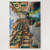 Venetië kanaalstraat met gondels legpuzzel (Verticaal)