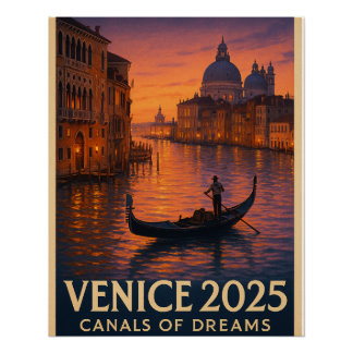 Venetië - "Kanalen van dromen" Perfect Poster
