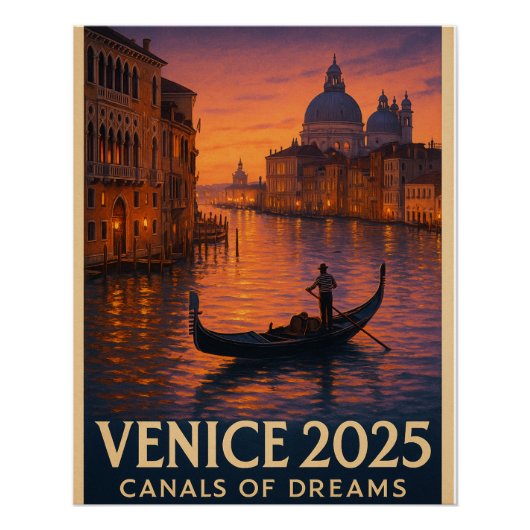 Venetië - "Kanalen van dromen" Perfect Poster (Voorkant)