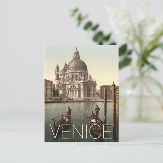 Venetië - Kerk van Salute Gondolas Briefkaart (Staand voorkant)