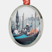 Venetië kerstversiering metalen ornament (Links)