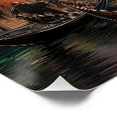 Venetië Landschap Schilderen van Gondolas & San Ma Perfect Poster (Hoek)