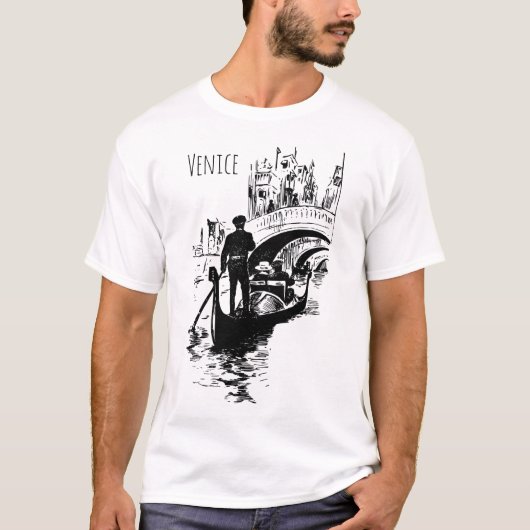 Venetië Mannen T-shirt Italië Thema Shirt (Voorkant)