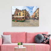Venetië markt kraampjes uitzicht canvas print (Insitu (Woonkamer))