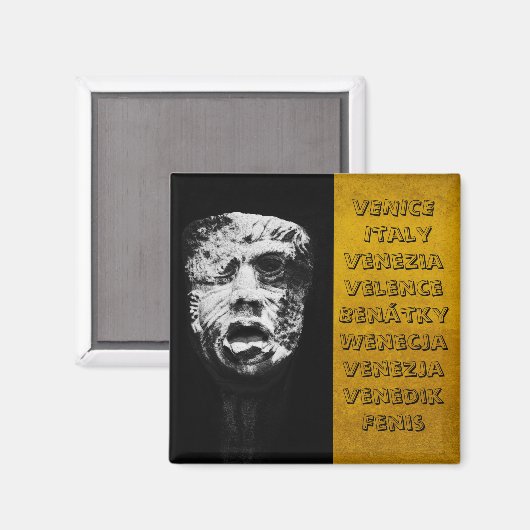 Venetië, maskers van Italië (Fridge Magnet) Magneet (Voorkant / Achterkant)
