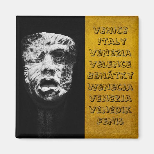 Venetië, maskers van Italië (Fridge Magnet) Magneet (Voorkant)