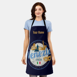 Venetië met gondolier Italië carnaval vintage Schort