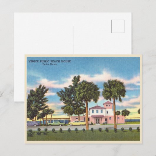  Venetië, openbaar strand in Florida Briefkaart (Voorkant / Achterkant)