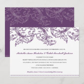 Venetië (Paars) Trouw Uitnodiging (Voorkant / Achterkant)